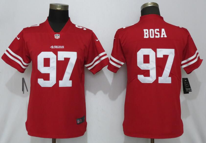 Women San Francisco 49ers 97 Bosa Red Nike Vapor Untouchable Player NFL Jerseys